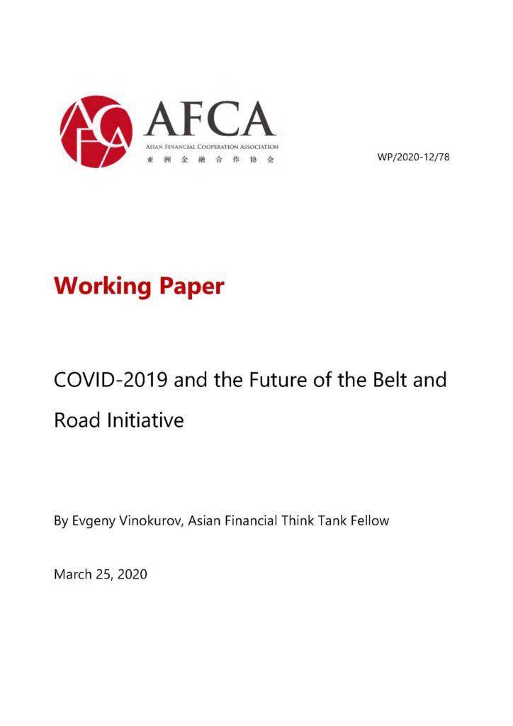 COVID-2019 and the Future of the Belt and Road Initiative